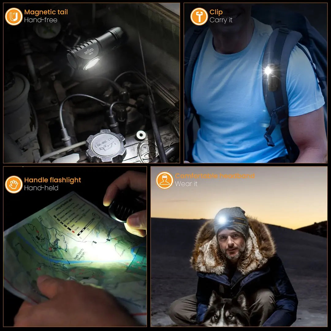 Sofirn HS10 USB C Rechargeable Headlamp 1100 Lumen