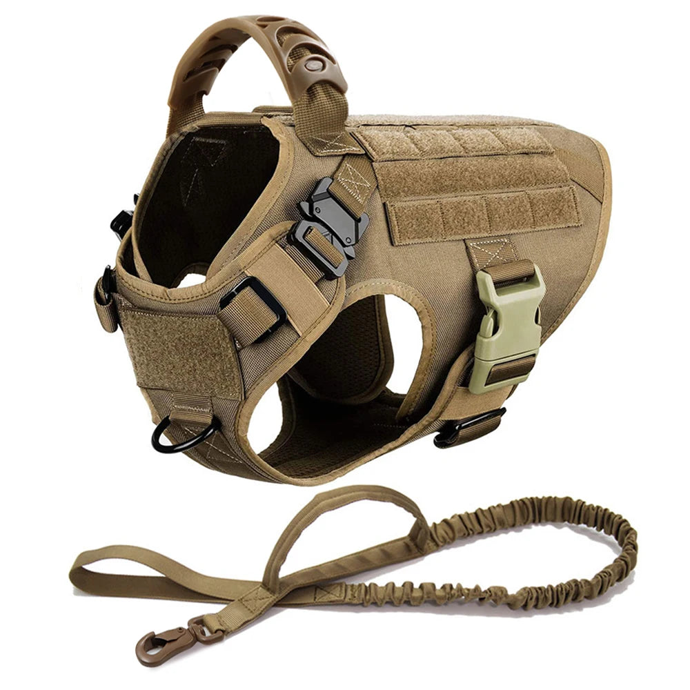 PETRAVELCN Tactical Dog Harness Leash Set for Malinois