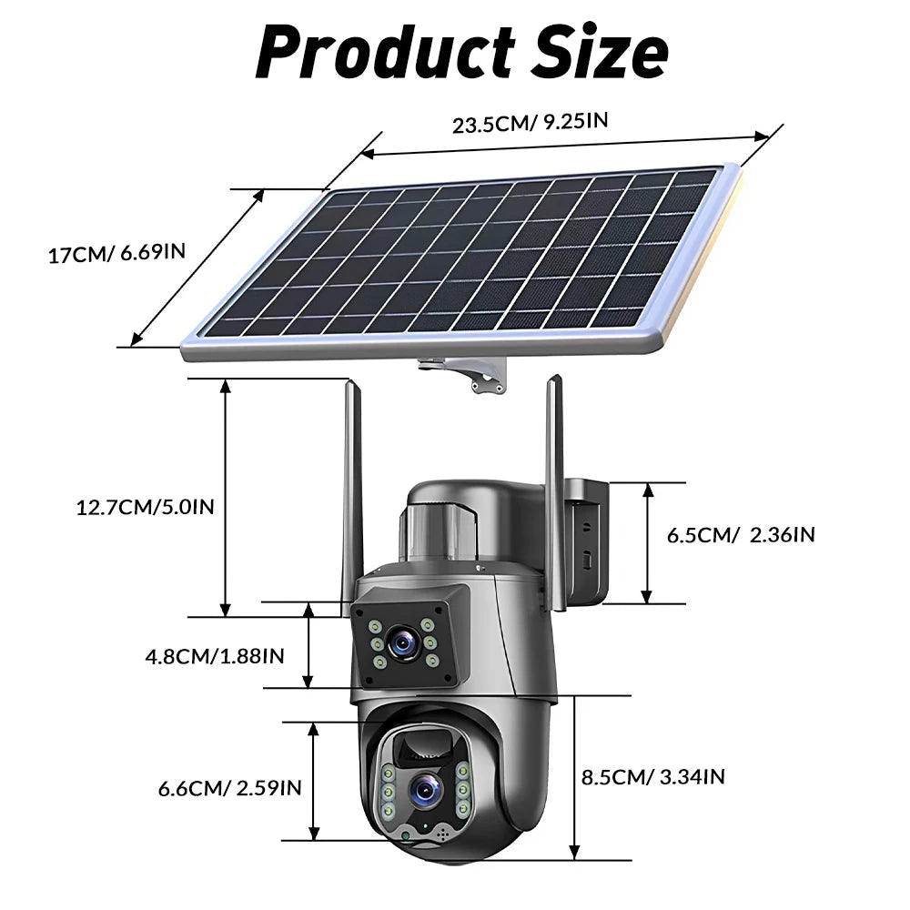 KEPEAK 5G And 2.4G WiFi Solar Dual Lens Outdoor Camera