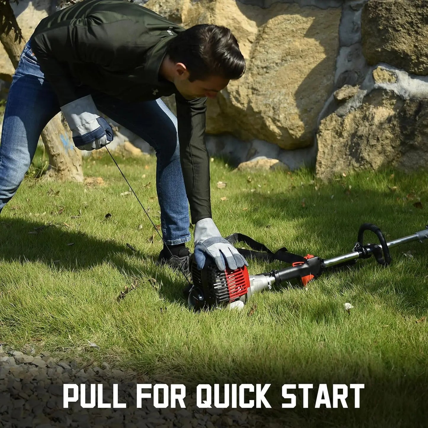 XMSJ Gas Weed Wacker 2-In-1 Trimmer Edger For Grass