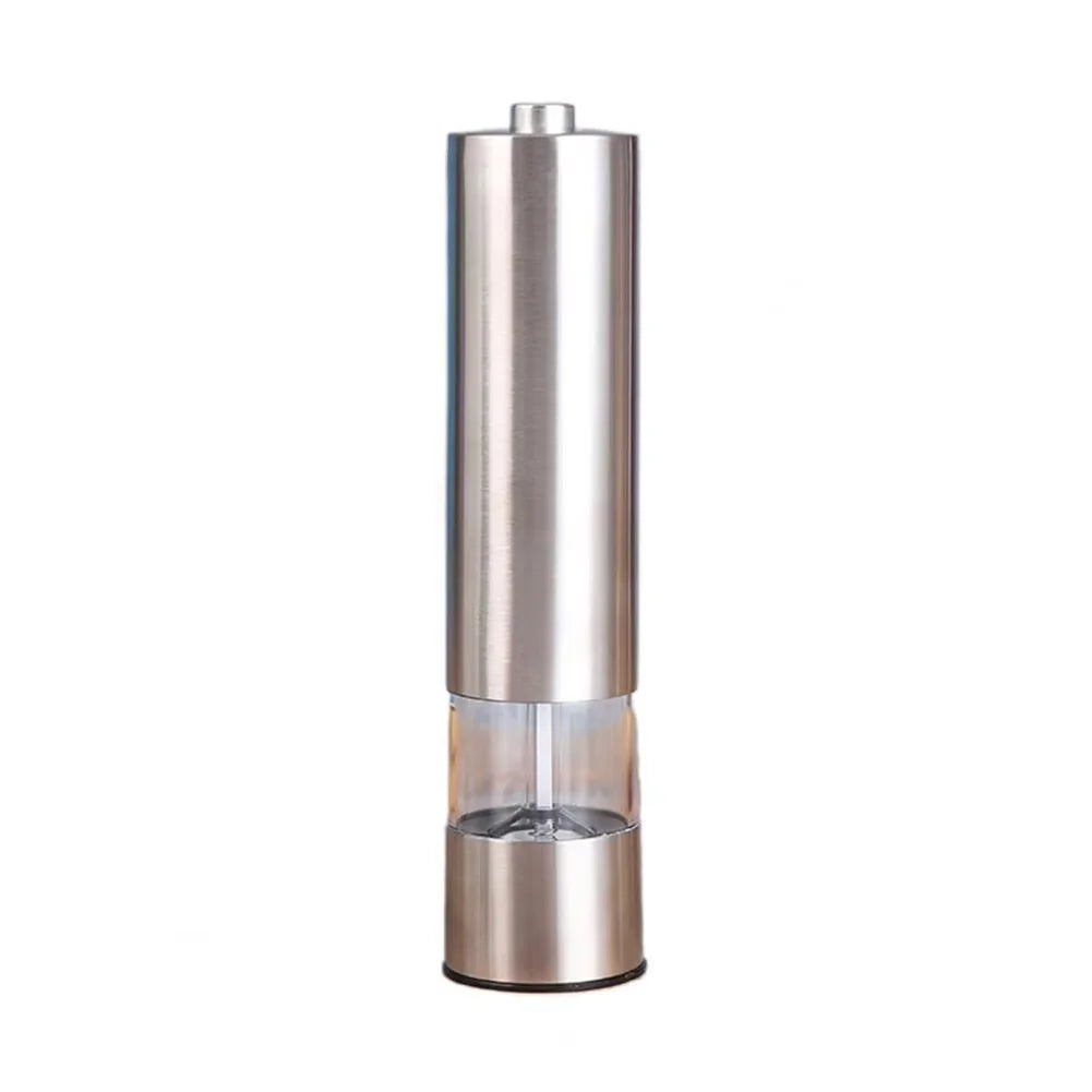 Electric Salt Pepper Grinder Set Stainless Steel One Handed Operation Automatic Spice Mill with Light for Kitchen