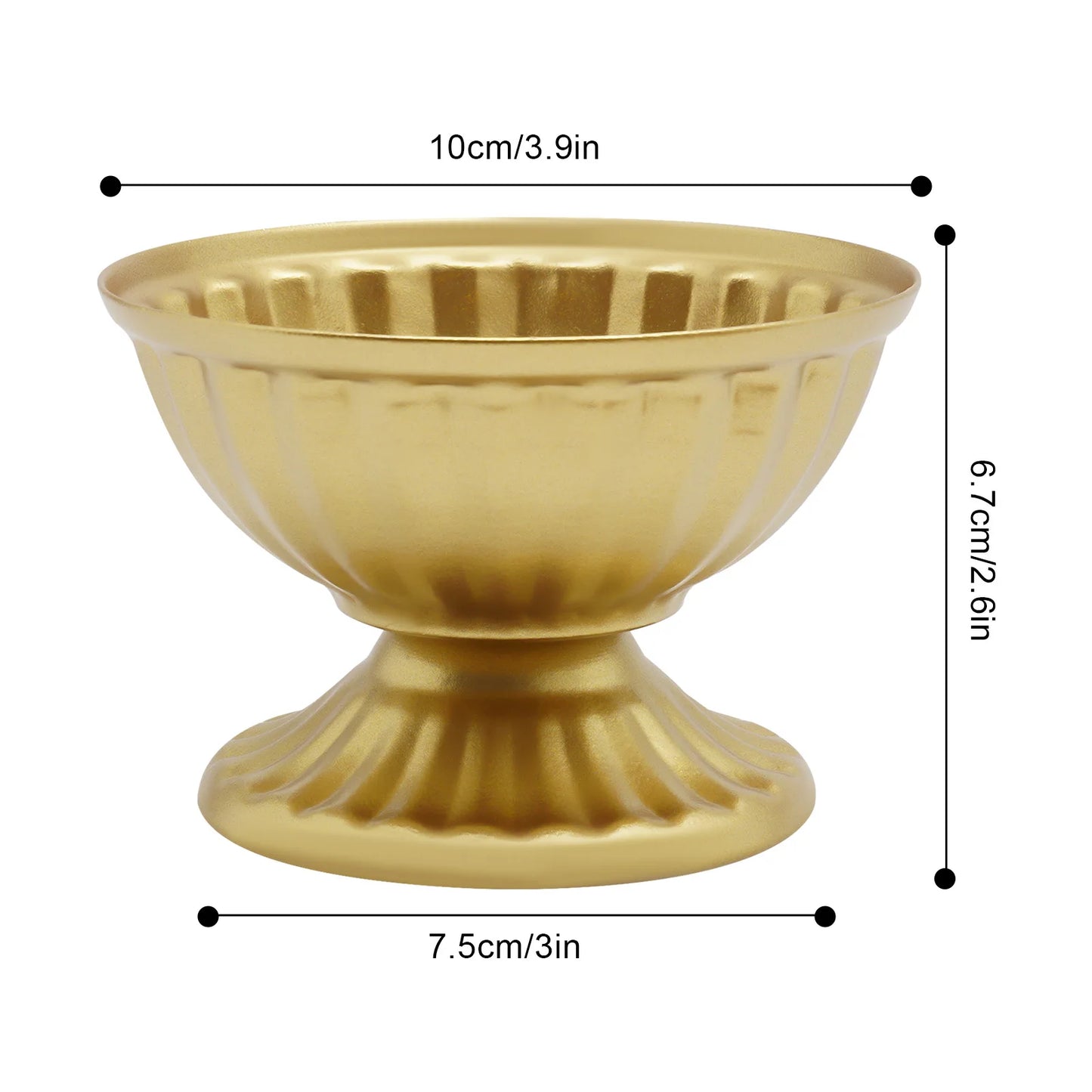 Bymaocar 10-Piece Metal Vase Set