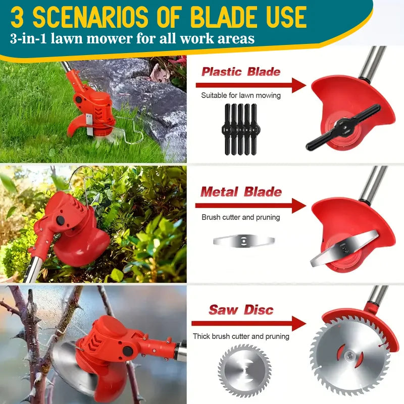 Cordless Garden Tools Set Mower Trimmer And Weed Eater