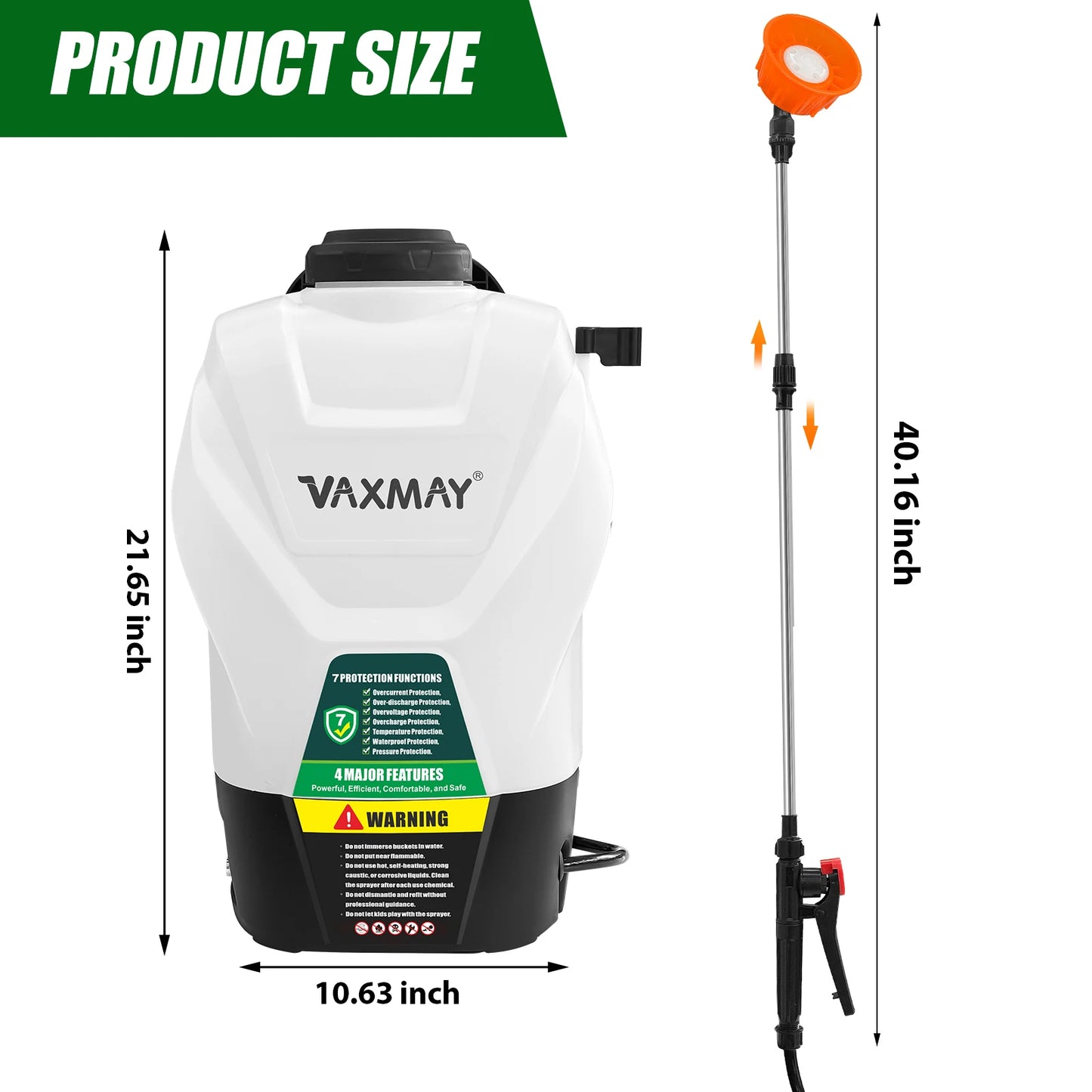 Battery-Powered Knapsack Sprayer With Battery Included