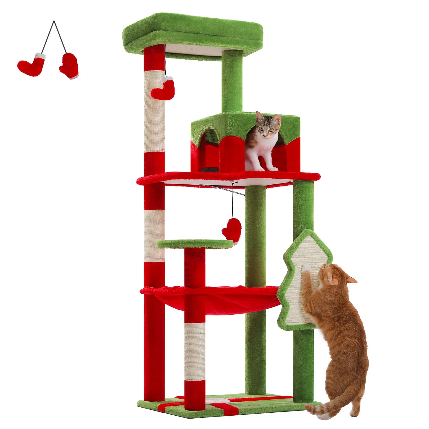 PAWZ Road Cat Tree Five Level Indoor Tower with Hammock