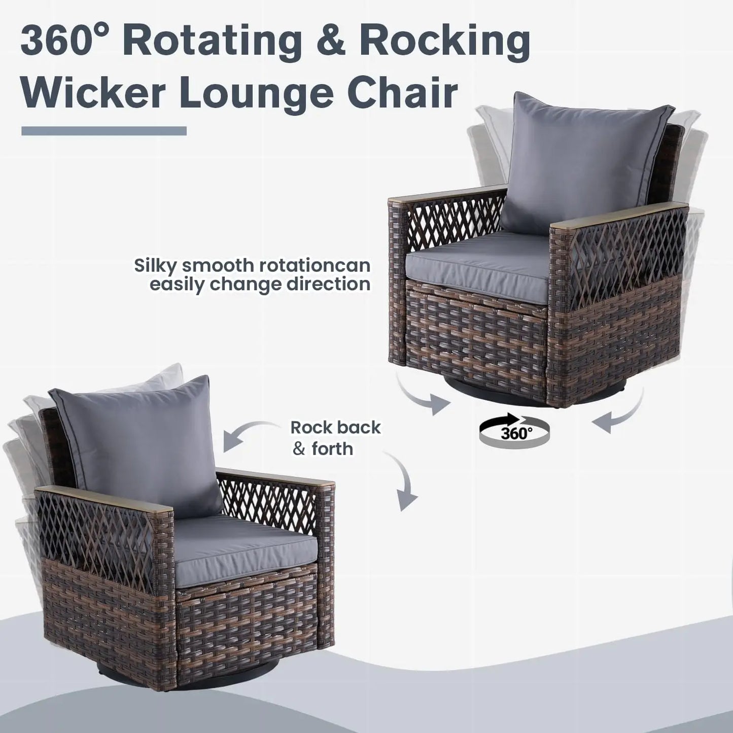 Outdoor Patio Bistro Set With Table All Weather Wicker