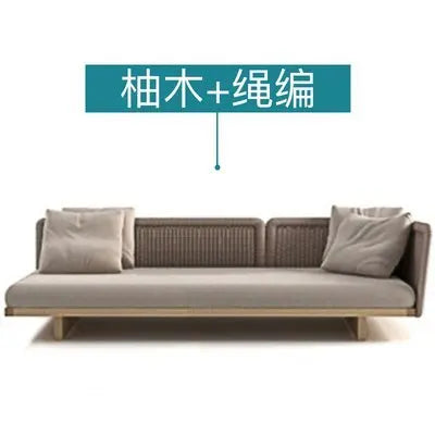 Nordic Wood Garden Furniture Set For Corner Lounge