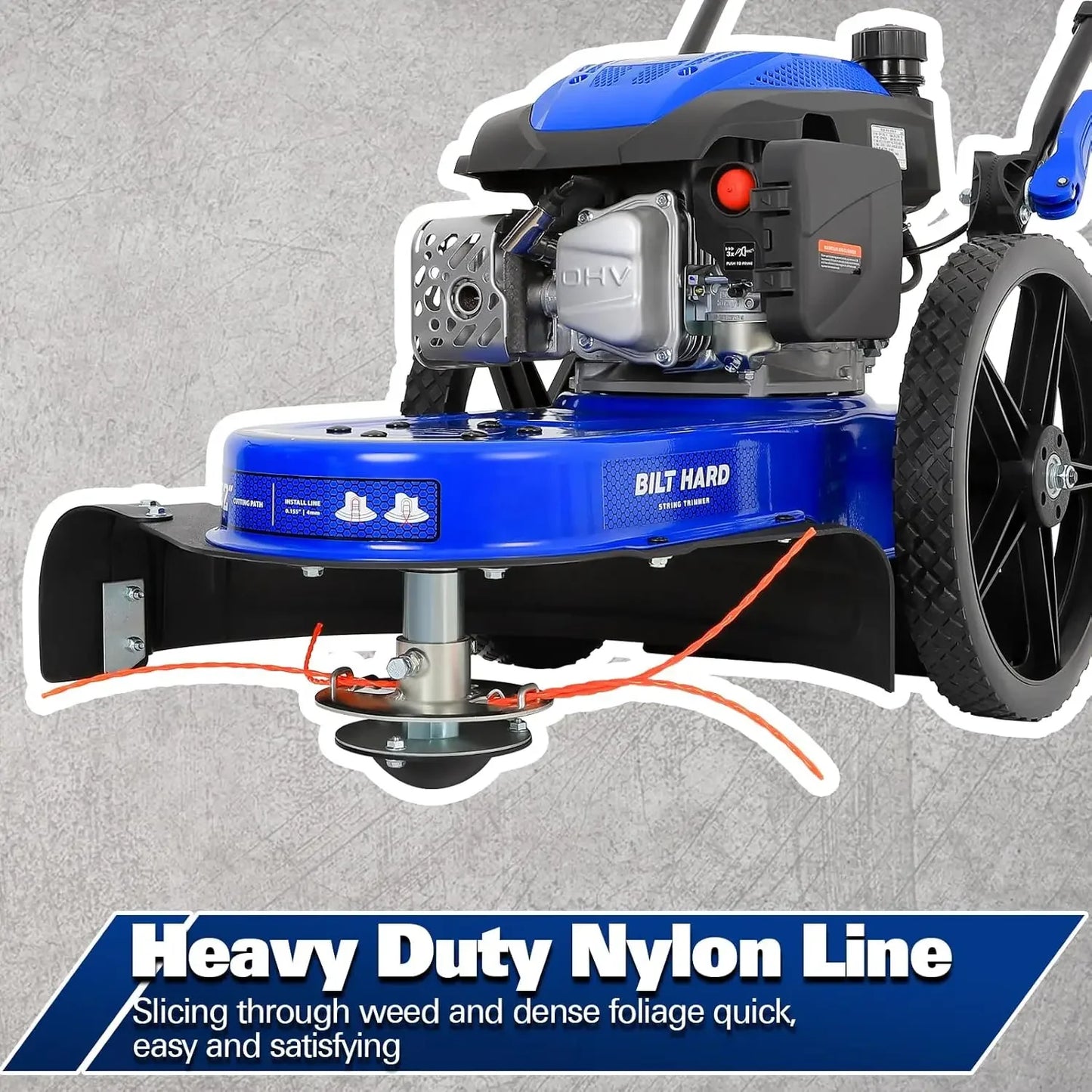Walk Behind String Trimmer 170cc Gas Brush Hog Mower
