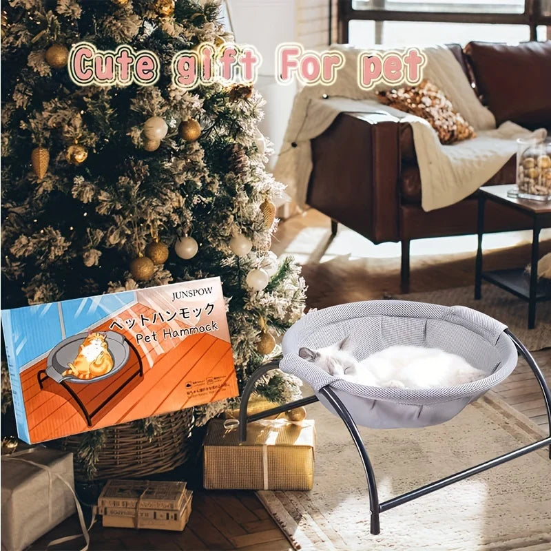 None Cat Hammock Bed Breathable Pet Sleeping Cot