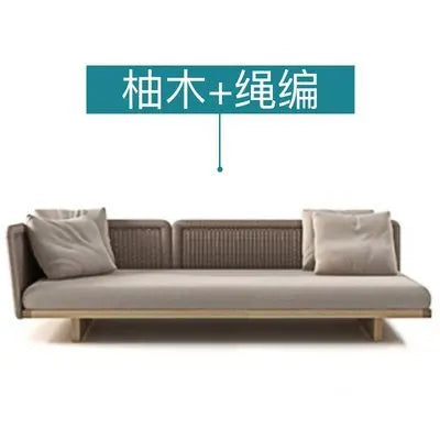 Nordic Wood Garden Furniture Set For Corner Lounge