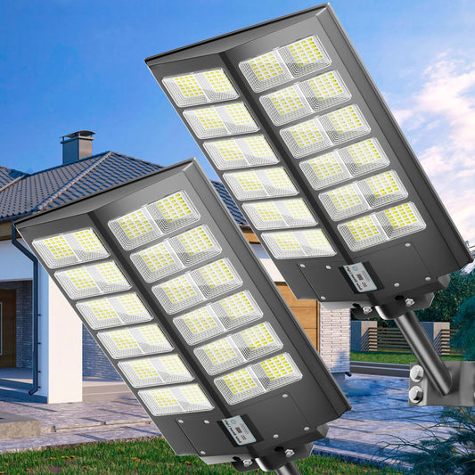 2-Pack Solar Street Lights Outdoor With Motion Sensor And Remote