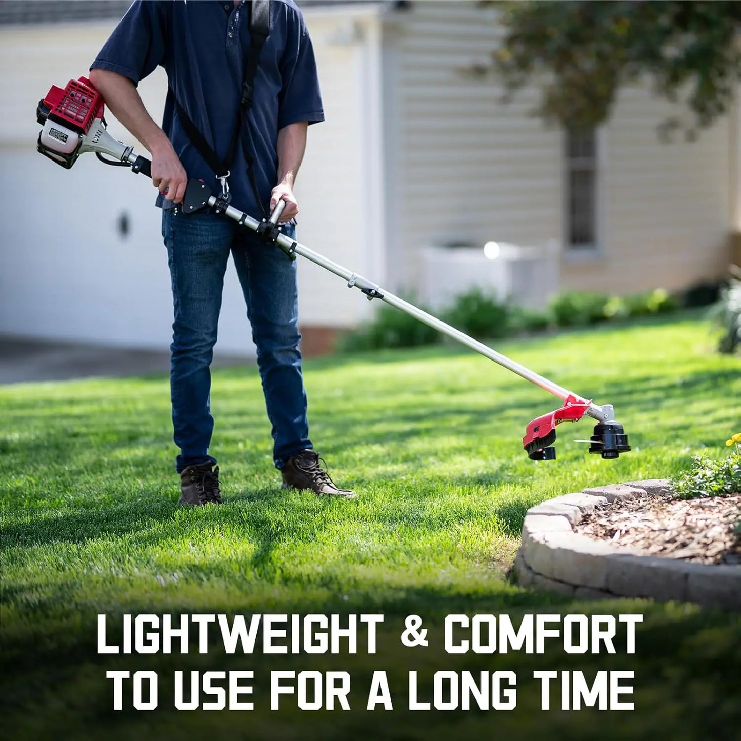 XMSJ Gas Weed Wacker 2-In-1 Trimmer Edger For Grass