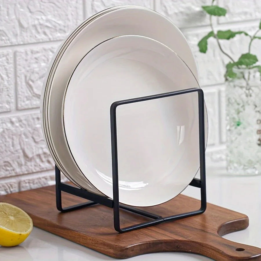 Stainless Steel Dish Rack Vertical Plate Holder Kitchen Organizer