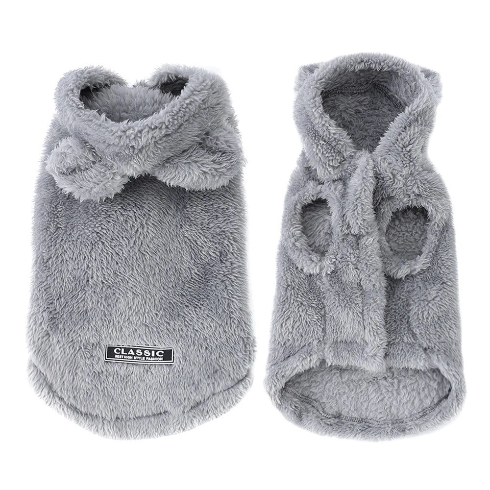 Holapet Soft Fleece Hoodie Coat For Small Medium Dogs Cats