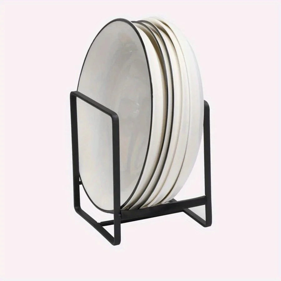 Stainless Steel Dish Rack Vertical Plate Holder Kitchen Organizer