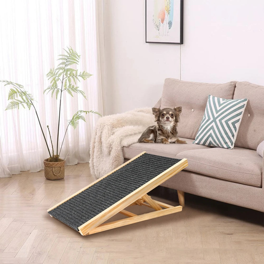 TWISTER.CK Wooden Dog Ramp Ladder Natural Pine Lightweight Folding