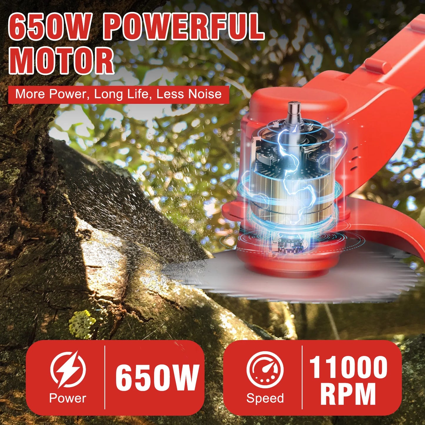 Cordless Grass Trimmer And Edger 3-In-1 With Wheels