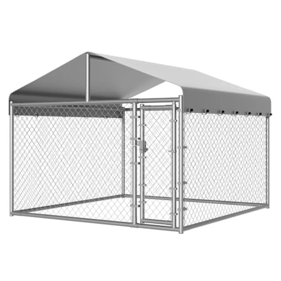 Outdoor Heavy Duty Dog Kennel With Roof And Waterproof Cover