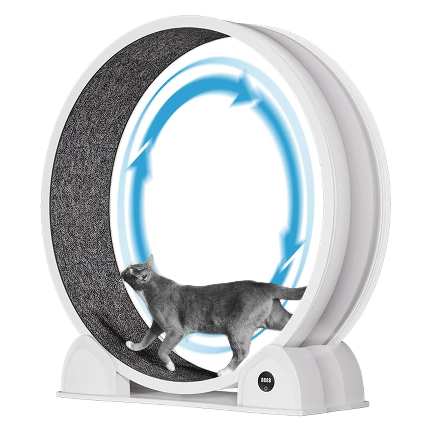 HiMISSCN Cat Exercise Wheel For Indoor Cats Quiet Treadmill Pedometer