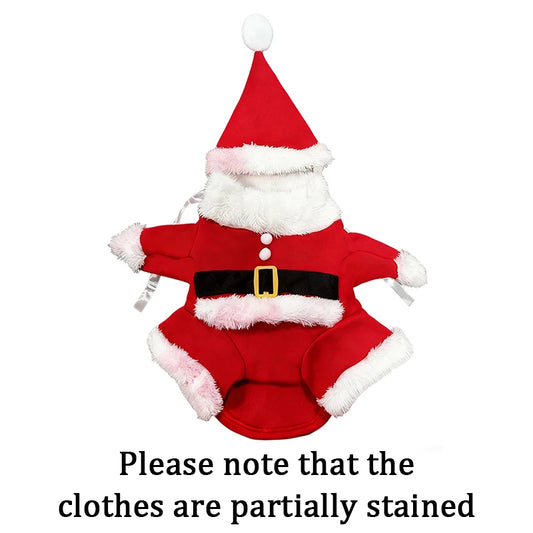 Christmas Dog Costume Santa Claus Suit for Dogs and Cats