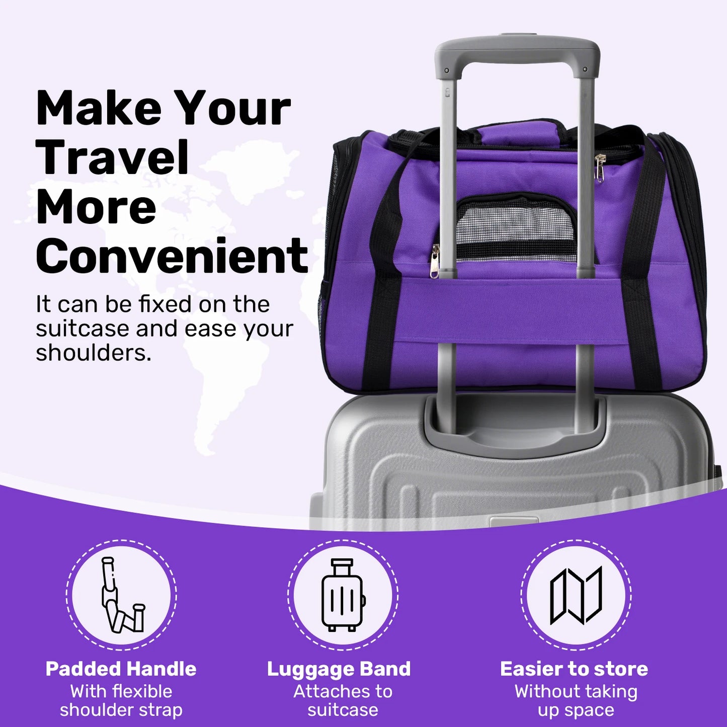 Soft Sided Pet Carrier For Small Medium Pets Airline Approved