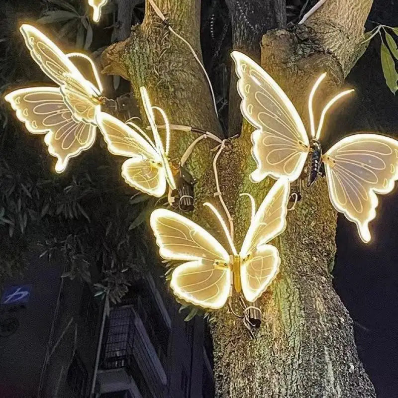 LED Butterfly String Lights With Static And Dynamic Modes Transformer
