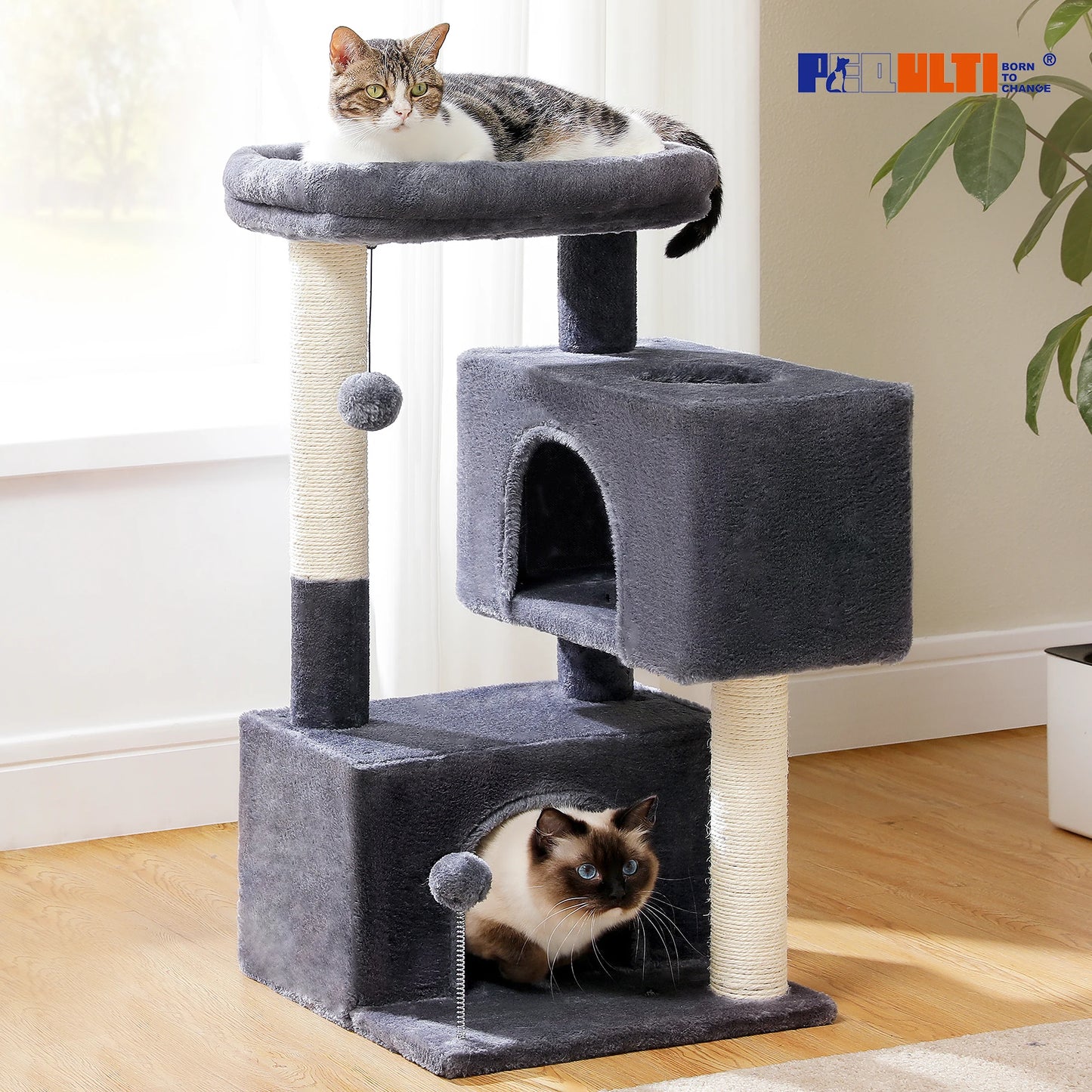 PAWZ Road Multi-Level Cat Tree Tower With Sisal Posts