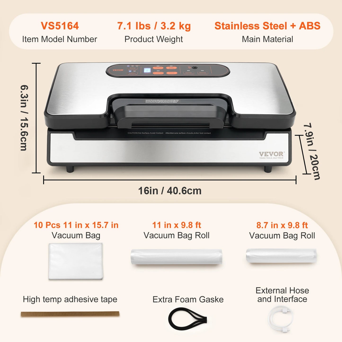 SucceBuy Vacuum Sealer Machine Multifunction Automatic Food Packaging