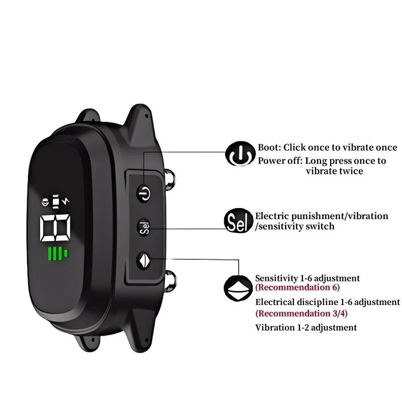 Waterproof Dog Bark Collar Rechargeable Anti Bark Collar With Vibration Training
