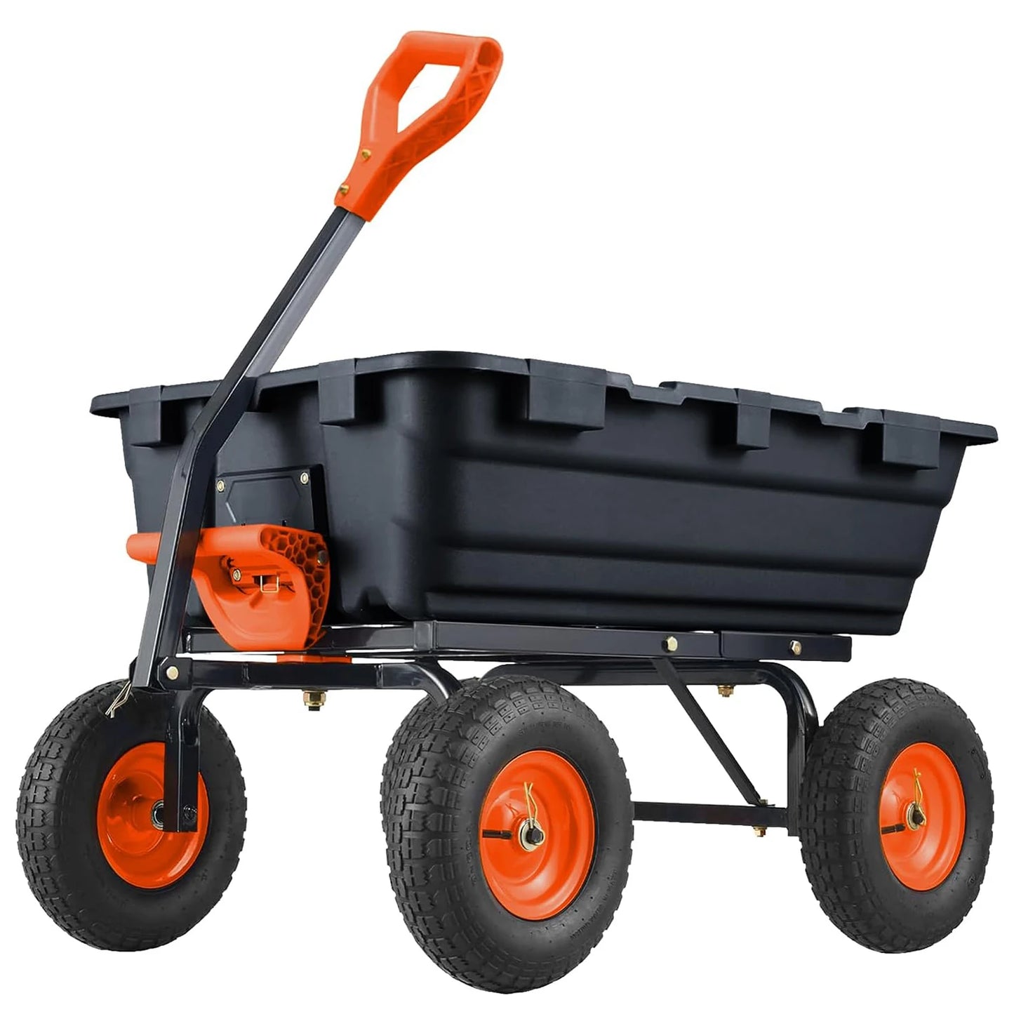 TWISTER.CK 900 Lb Poly Garden Dump Cart Heavy Duty Wagon