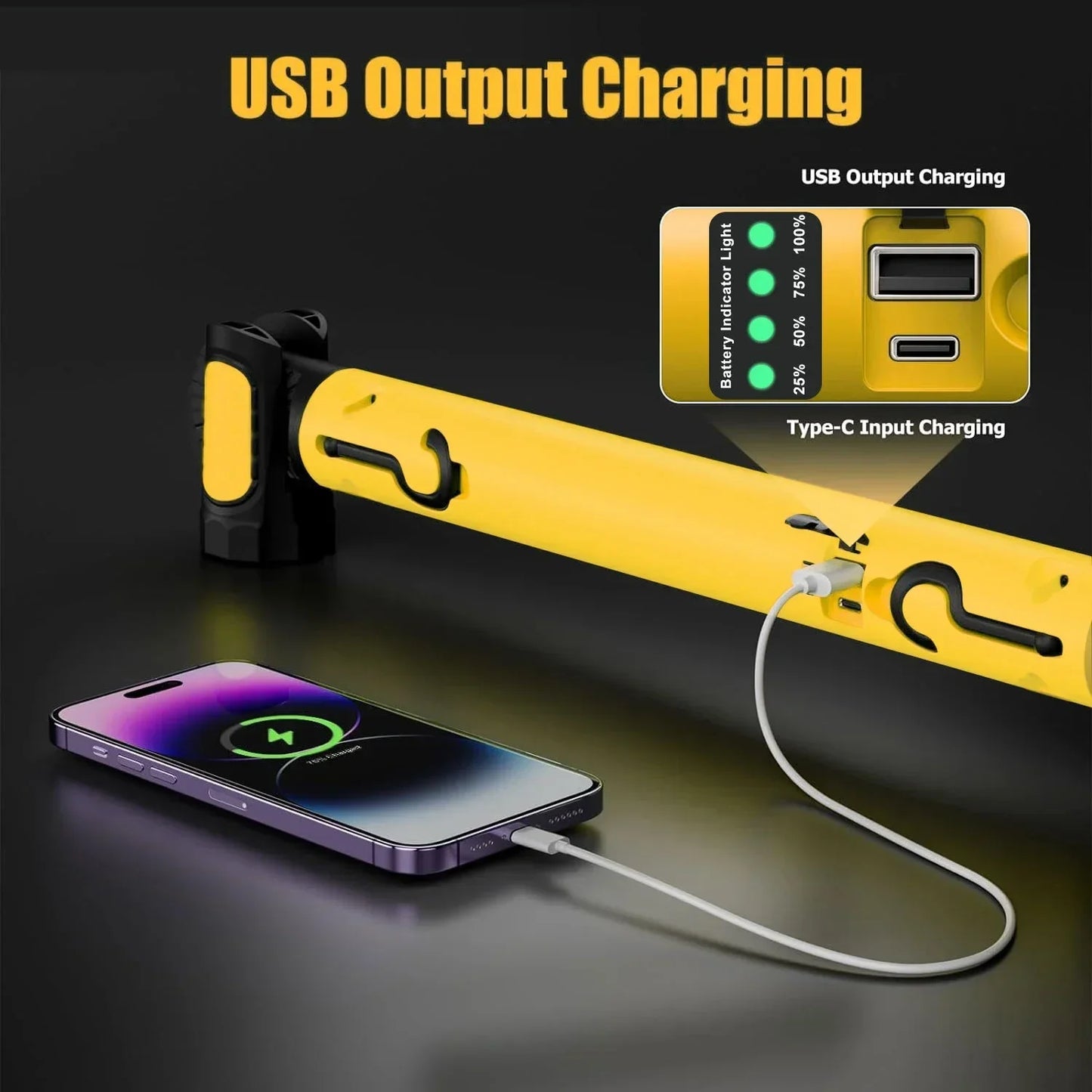Emergency Magnetic Work Light for Car Undercarriage Repairs