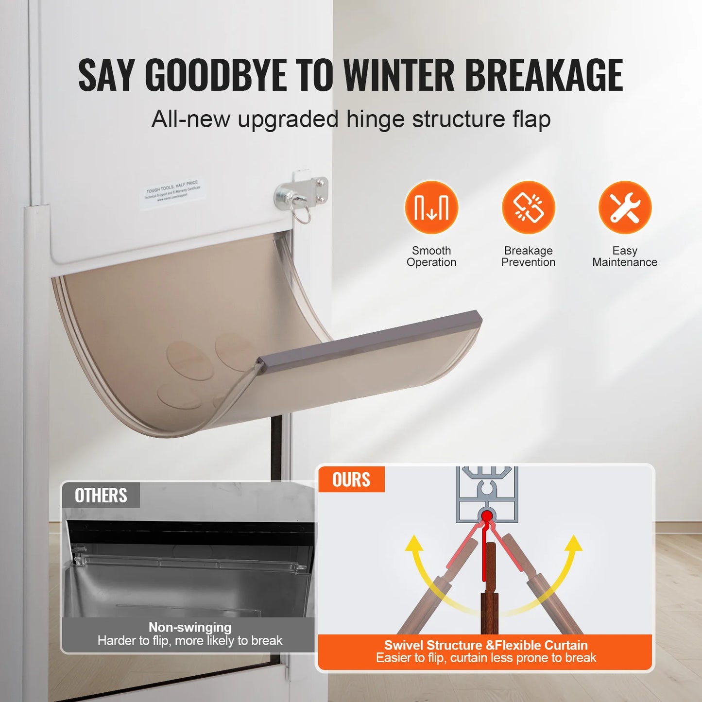 SucceBuy Adjustable Height Dog Door For Sliding Glass Door