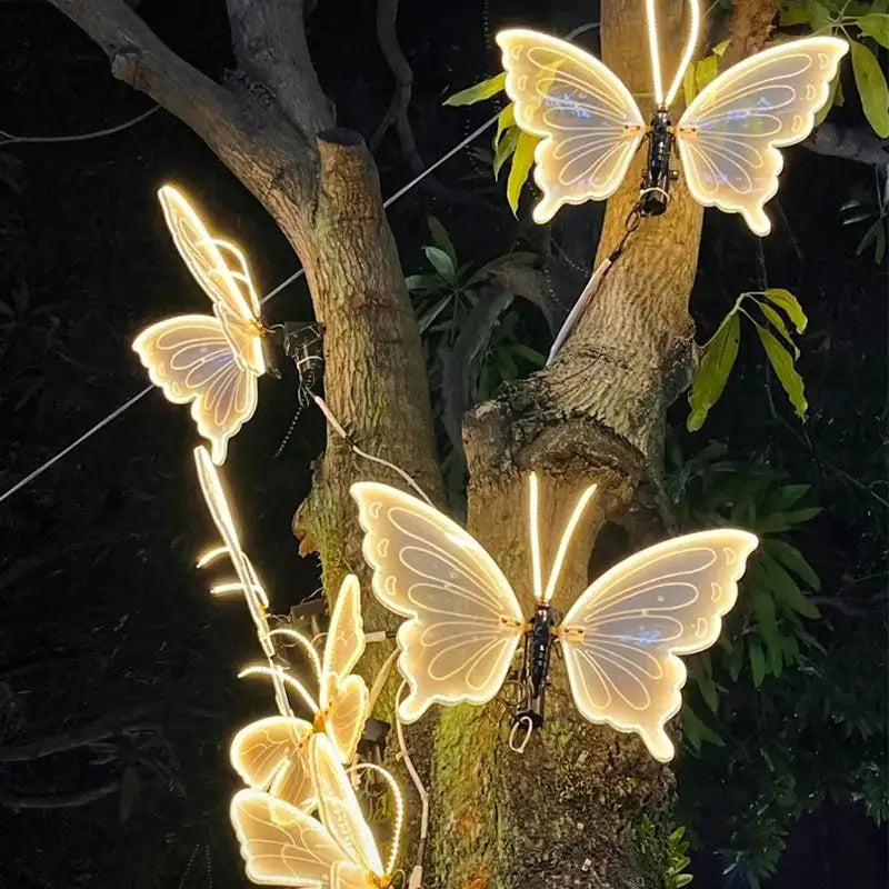 LED Butterfly String Lights With Static And Dynamic Modes Transformer