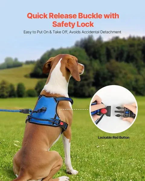 NONECN No Pull Adjustable Large Dog Harness With Leash