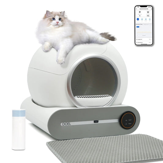 DOEL Smart Self Cleaning Cat Litter Box with App Control