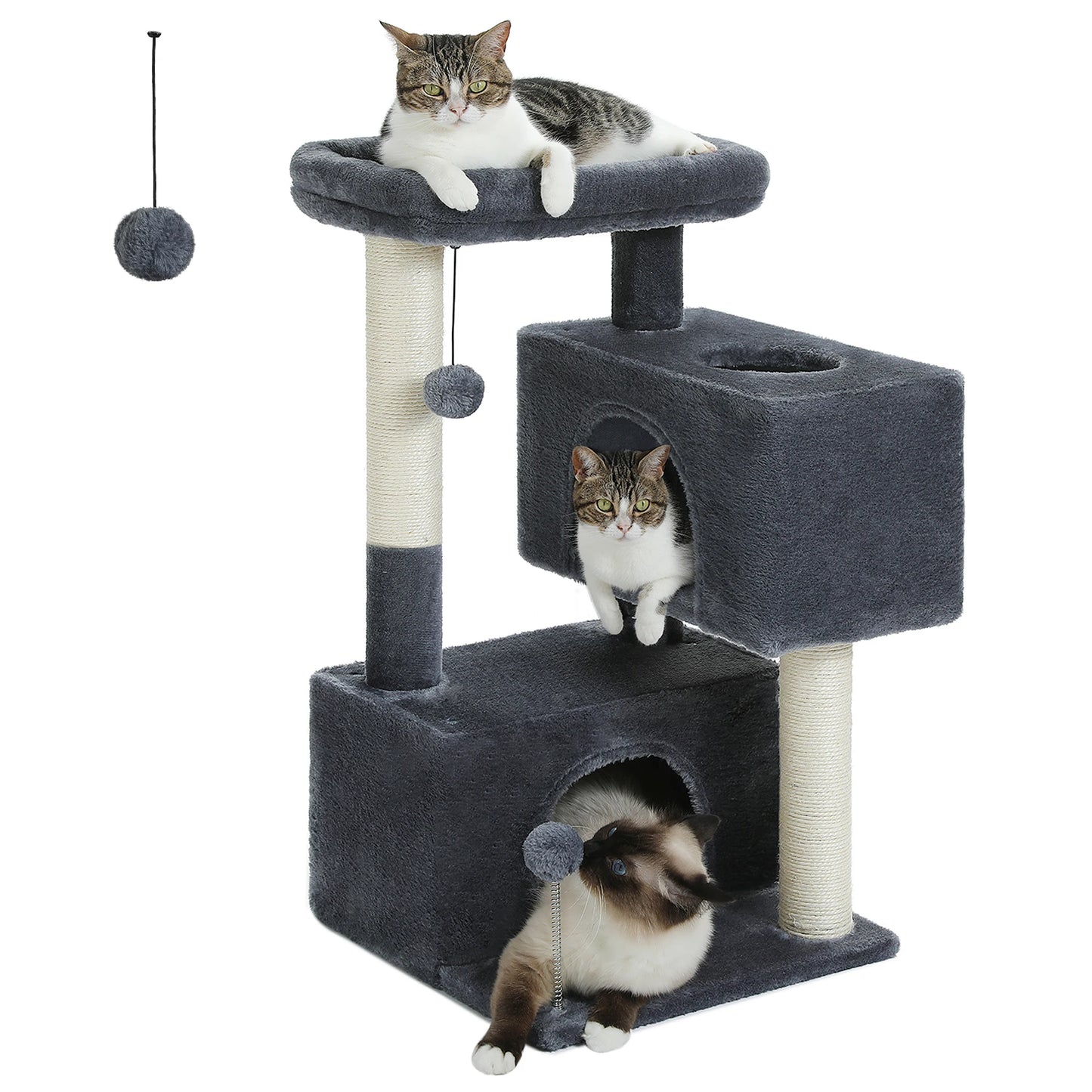 PAWZ Road Multi-Level Cat Tree Tower With Sisal Posts