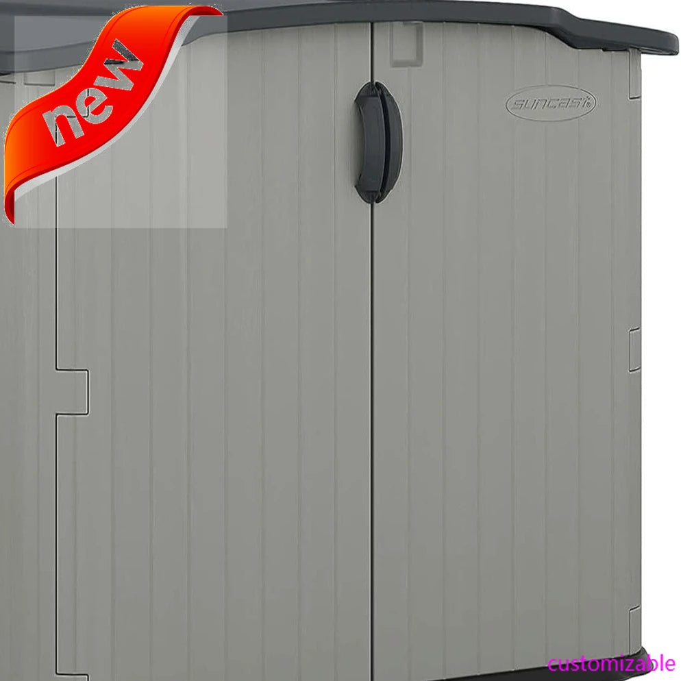 XMSJ Glidetop Horizontal Outdoor Storage Shed With Pad Lockable Lid