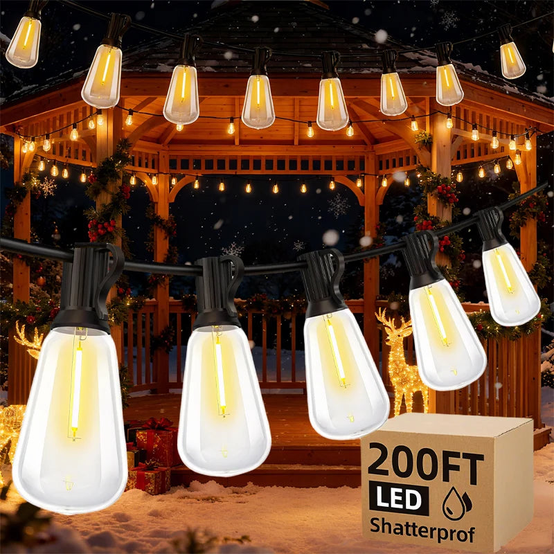 MIMIRGB LED Outdoor String Lights Dimmable Waterproof Bulbs