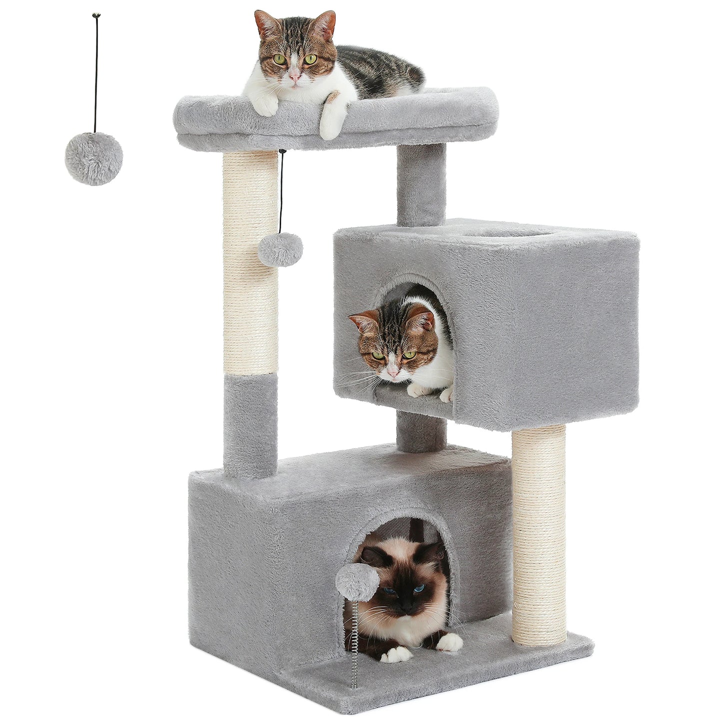 PAWZ Road Multi-Level Cat Tree Tower With Sisal Posts