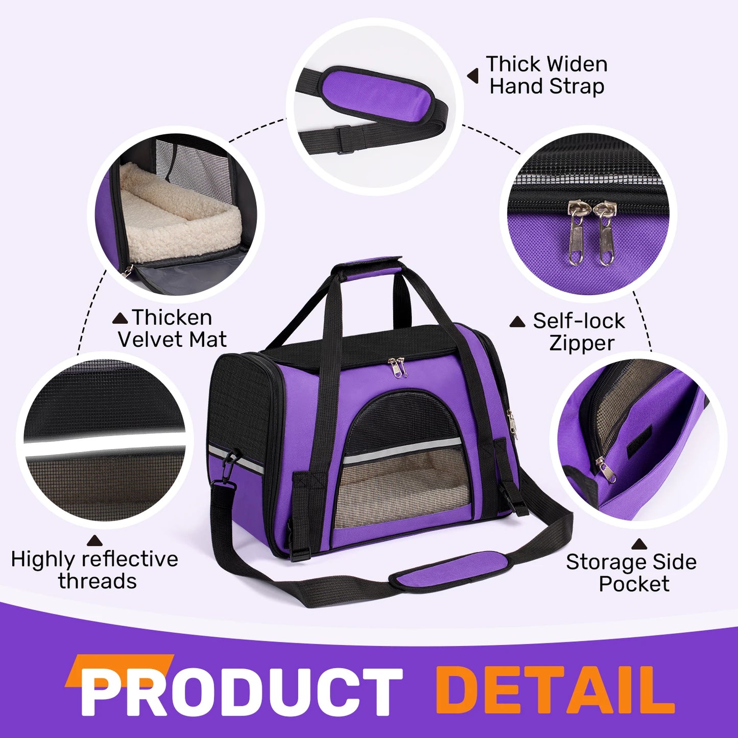 Soft Sided Pet Carrier For Small Medium Pets Airline Approved