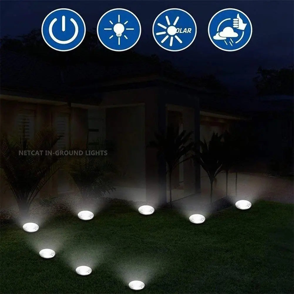 LED Solar Underground Light IP44 Waterproof Garden Spotlight