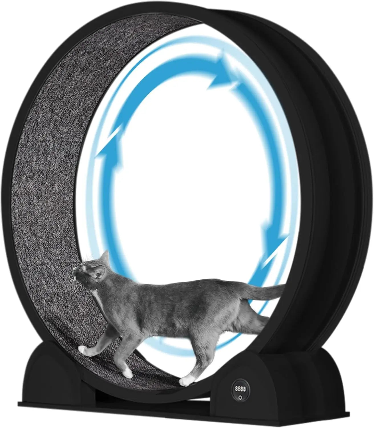HiMISSCN Cat Exercise Wheel For Indoor Cats Quiet Treadmill Pedometer