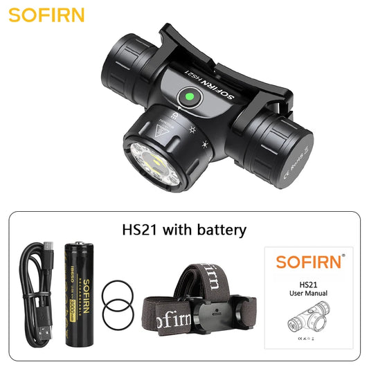 Sofirn HS21 2000lm USB C Rechargeable EDC Headlamp