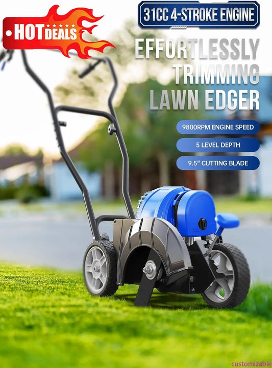 XMSJ Gas Powered Sidewalk Edger 31cc Lawn Tool for Edging