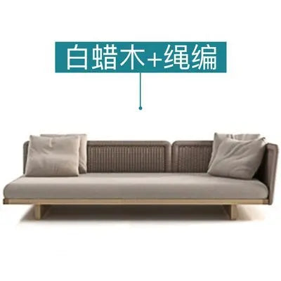 Nordic Wood Garden Furniture Set For Corner Lounge