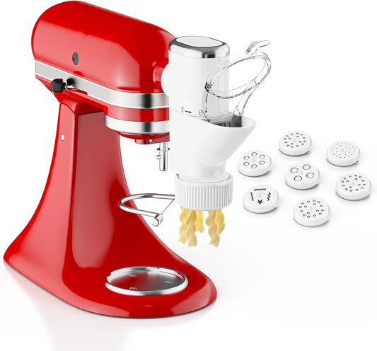 KitchenAid Mixer Pasta Attachment with 7 Plates for Homemade Shapes, Easy to Use and Clean