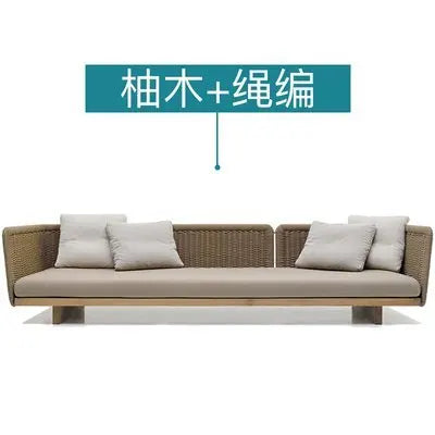 Nordic Wood Garden Furniture Set For Corner Lounge