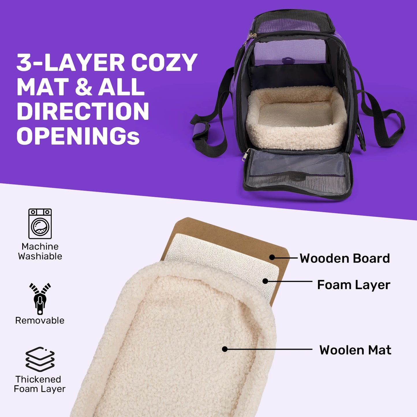 Soft Sided Pet Carrier For Small Medium Pets Airline Approved