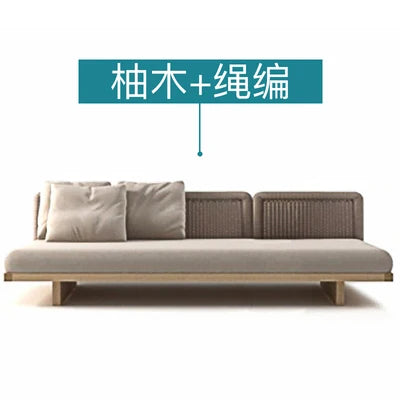 Nordic Wood Garden Furniture Set For Corner Lounge