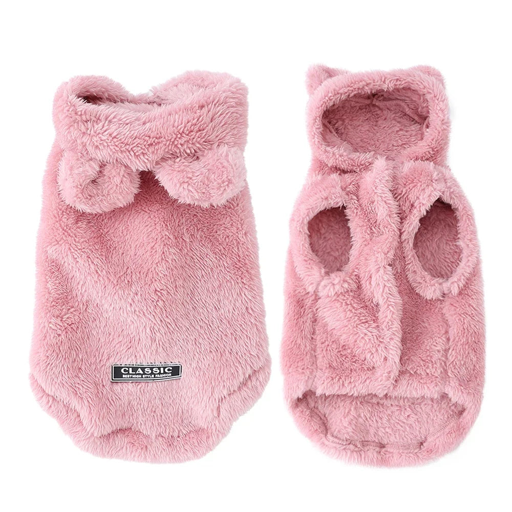 Holapet Soft Fleece Hoodie Coat For Small Medium Dogs Cats